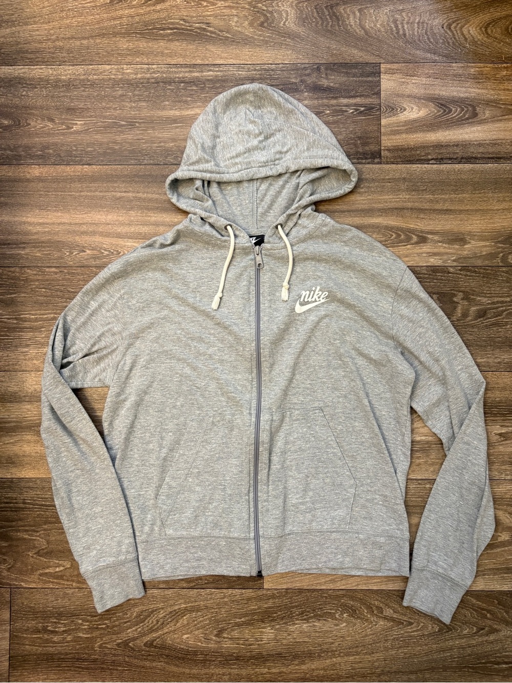 Nike Sportswear Gym Vintage Women’s M Gray Full Zip Hoodie